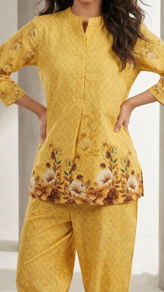 Garden Mist Yellow Floral Co-ord Set