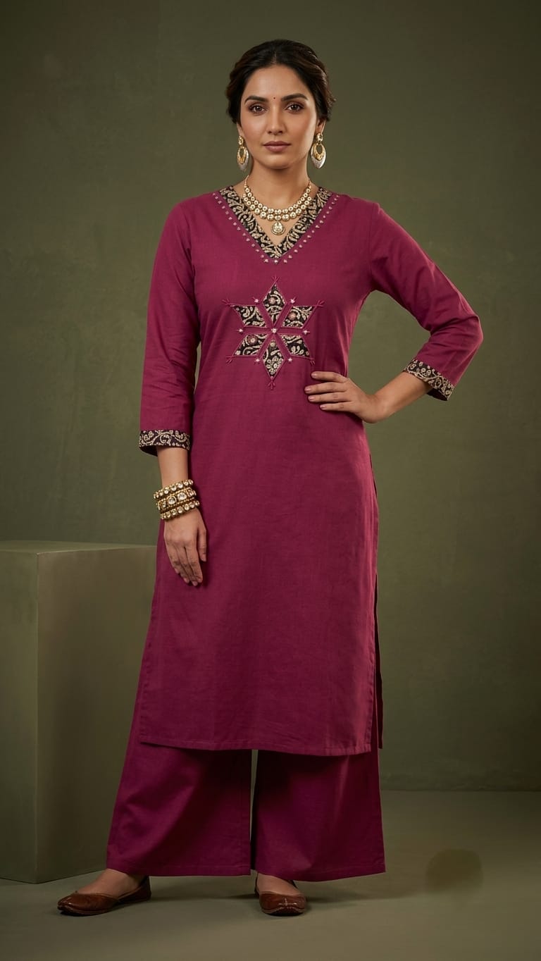 Designer Dabu Cotton Long Co-ord Set