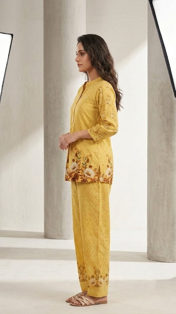 Garden Mist Yellow Floral Co-ord Set