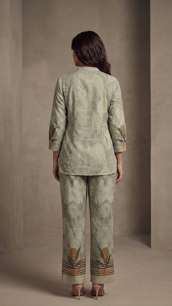 Garden Mist Sand Floral Co-ord Set