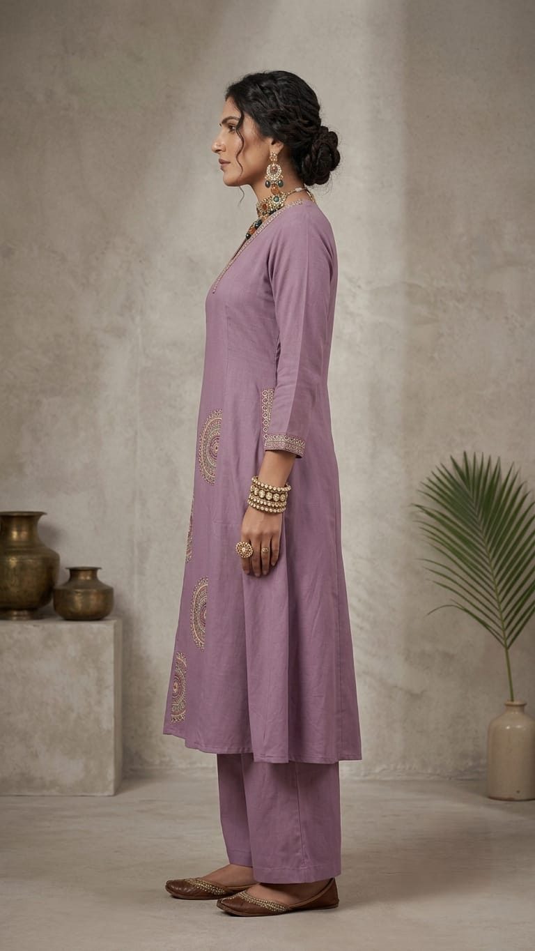 Designer Dabu Cotton A-line Co-ord set