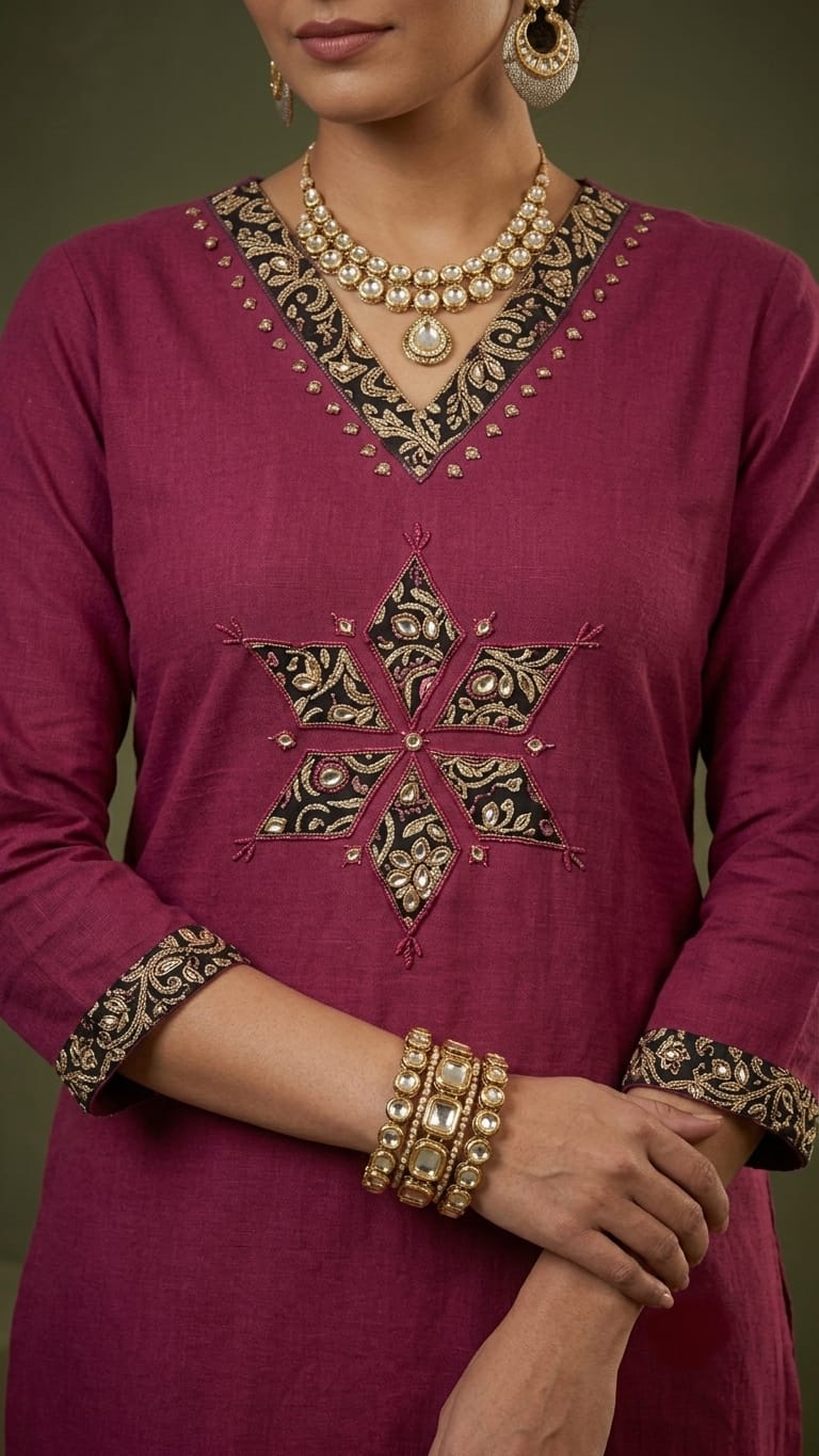 Designer Dabu Cotton Long Co-ord Set