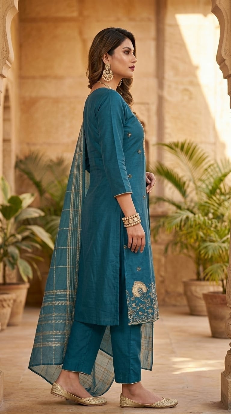 Beats Grace Blue  Designer Suit Set