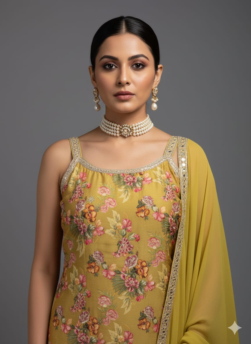 DESIGNER SHORT SHARARA SUIT