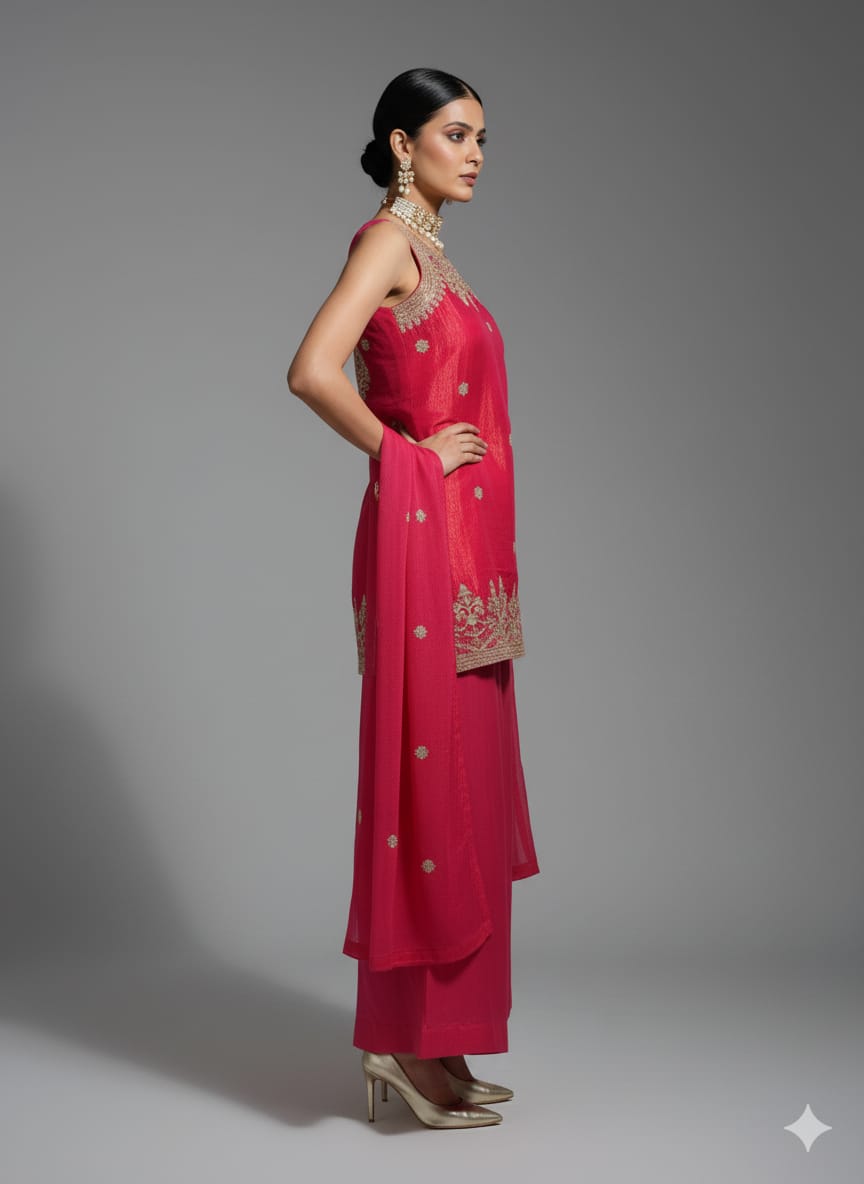 DESIGNER SHORT SHARARA SUIT