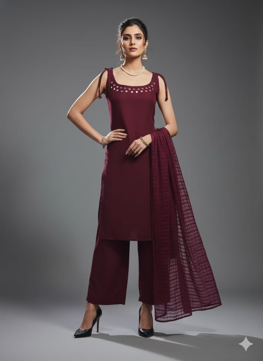 TRENDY SPAGHETTI STYLE 3-PIECE SUIT