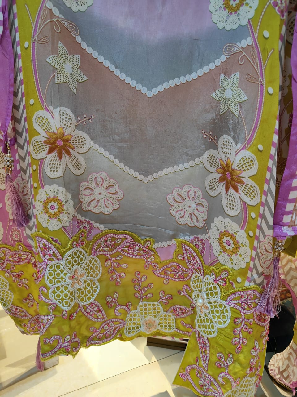 Elegant glass organza with digital print