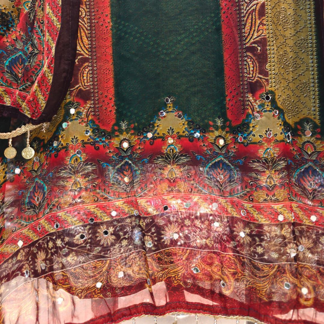 UNSTITCHED PAKISTANI VISCOSE ORGANZA SUIT