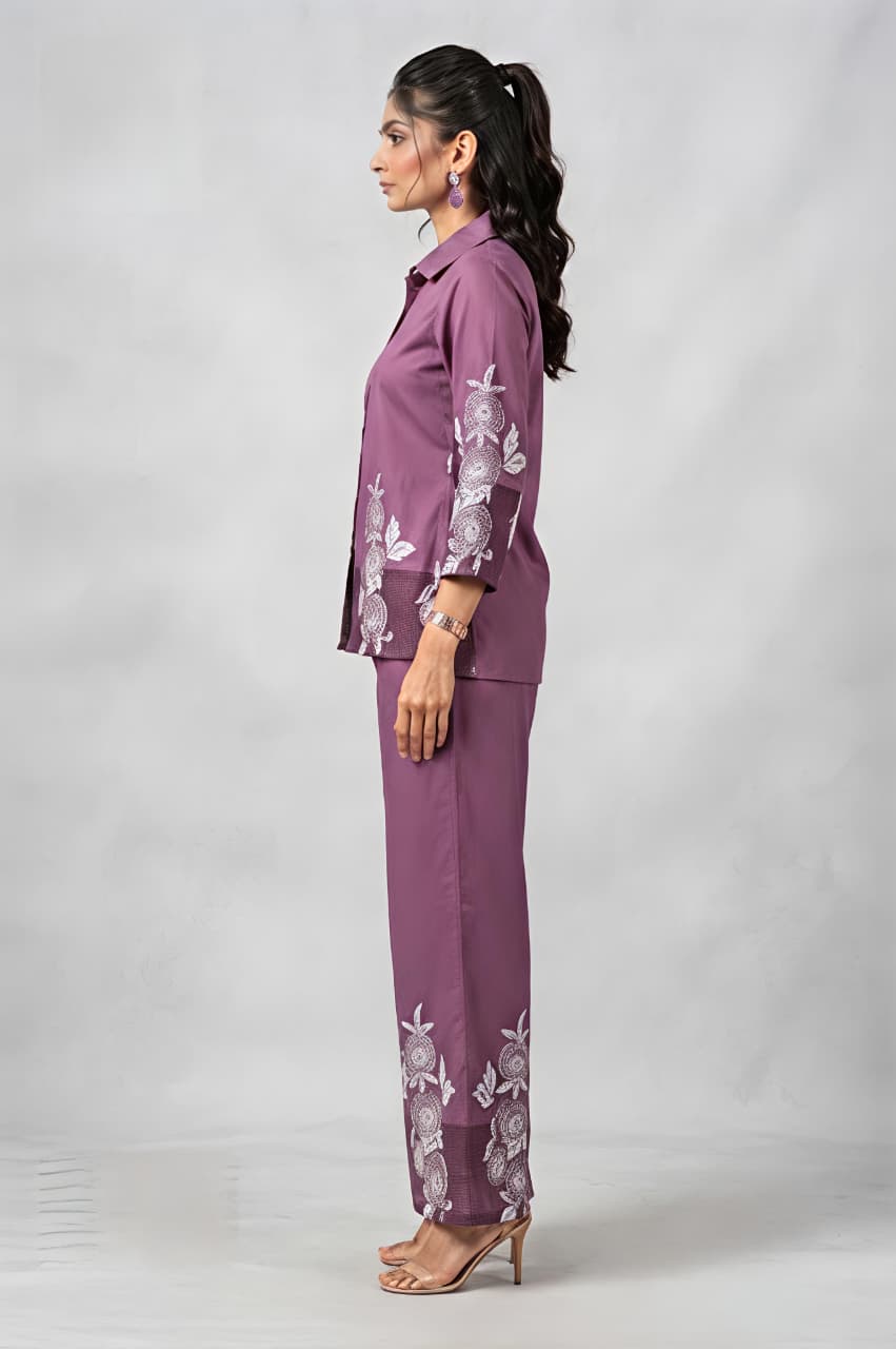 Rosy Orchid Printed Pink Co-ord Set