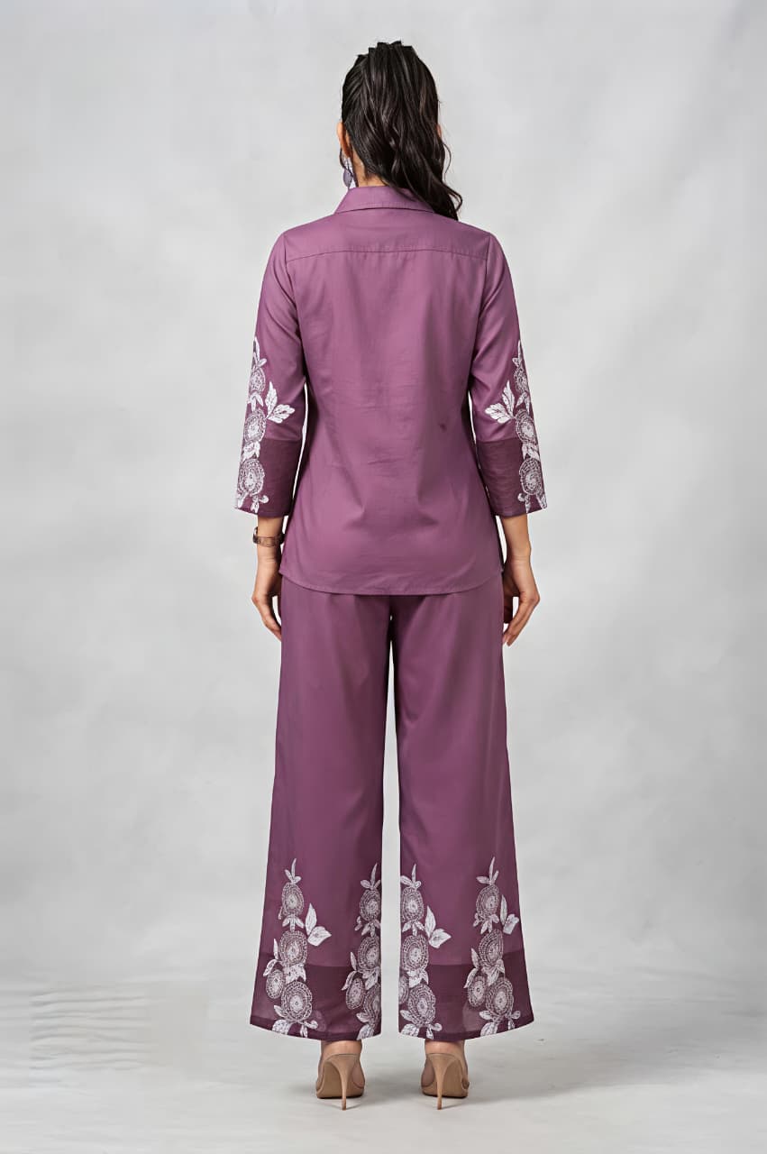 Rosy Orchid Printed Pink Co-ord Set