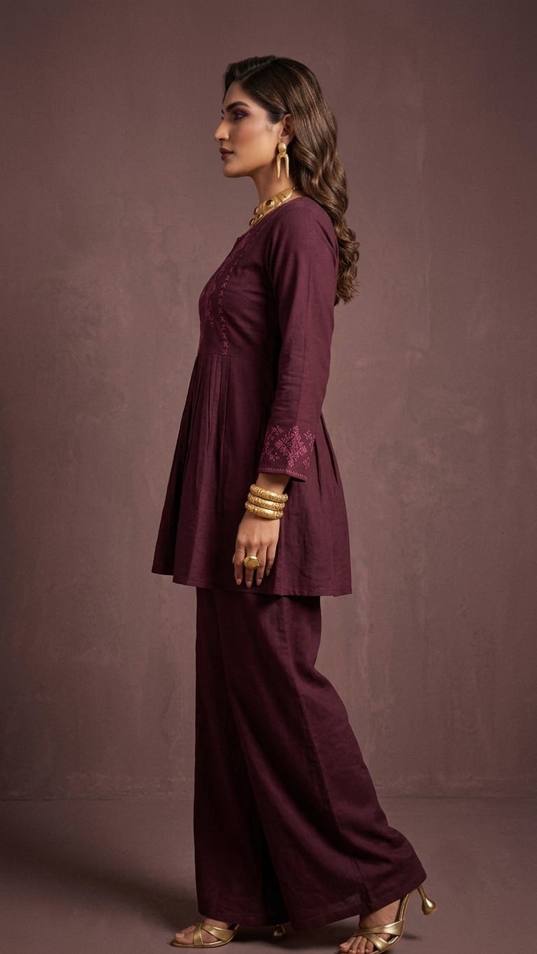 Designer Dabu Cotton frock style Co-ord set