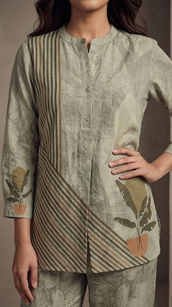 Garden Mist Sand Floral Co-ord Set
