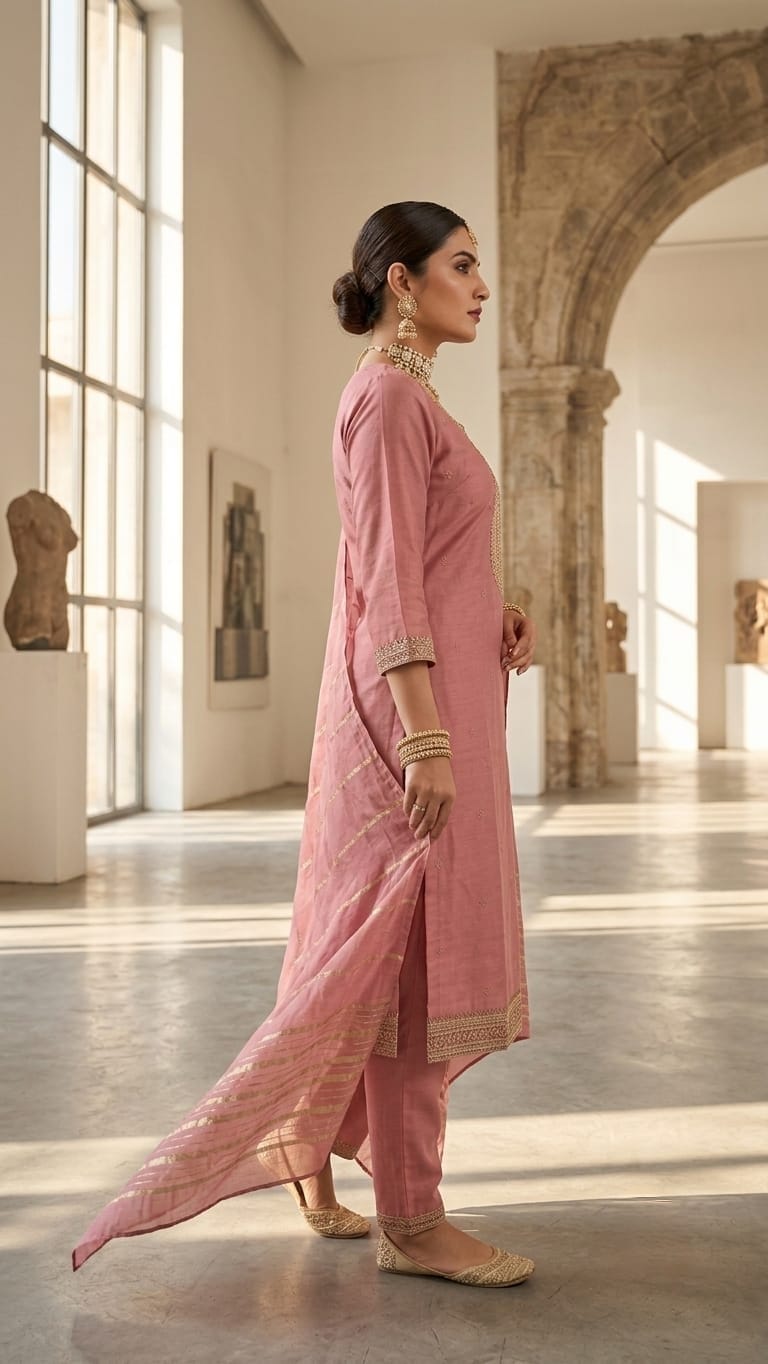 Beats Grace Pink  Designer Suit Set